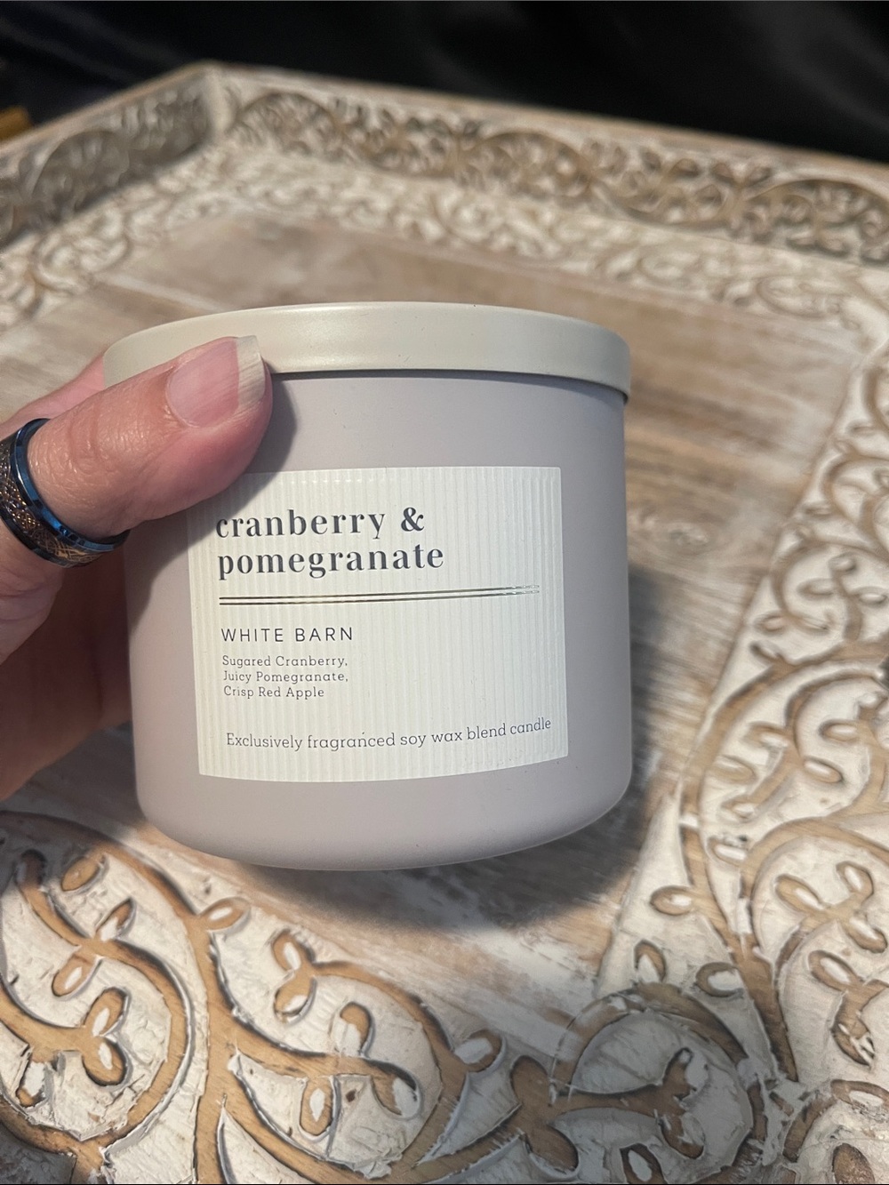 White Barn Cranberry & Pomegranate Candle - Blush Pink Vessel
